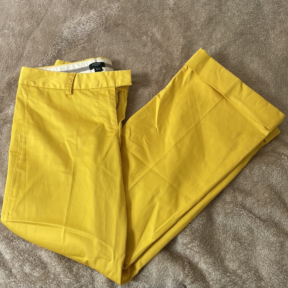 J Crew Yellow City Fit Pants